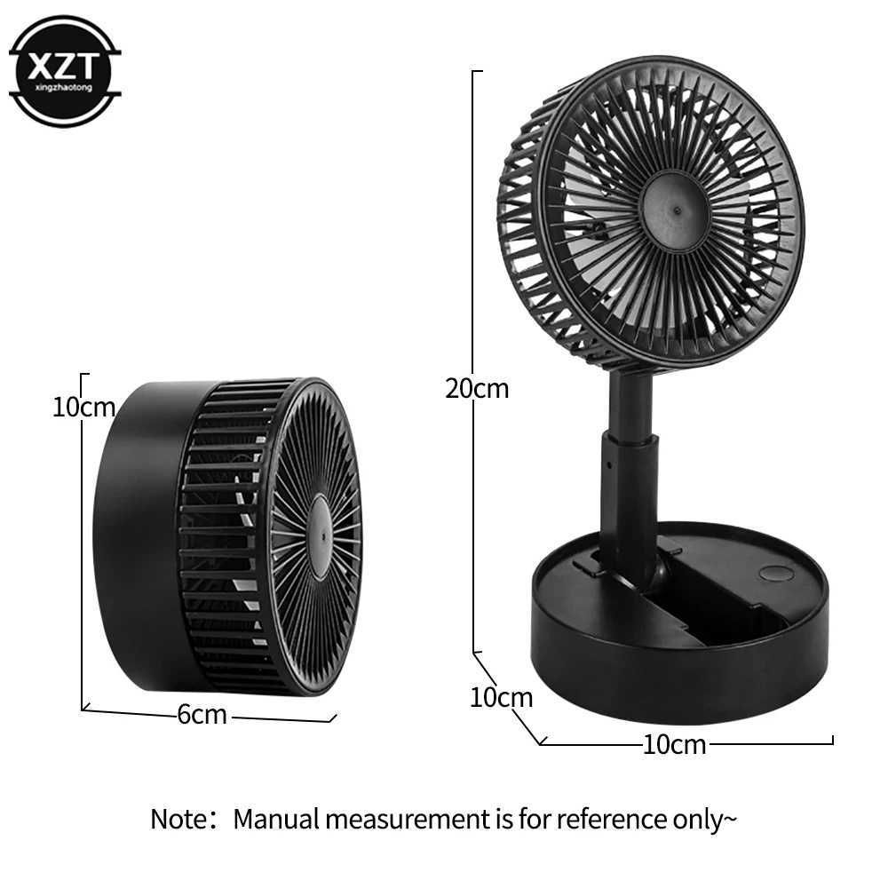 Electric Fans NEW Portable USB Rechargeable Fan Office Household Foldable Telescopic Fan Low Noise High Battery Life Standby Mini Electric Fan d240429