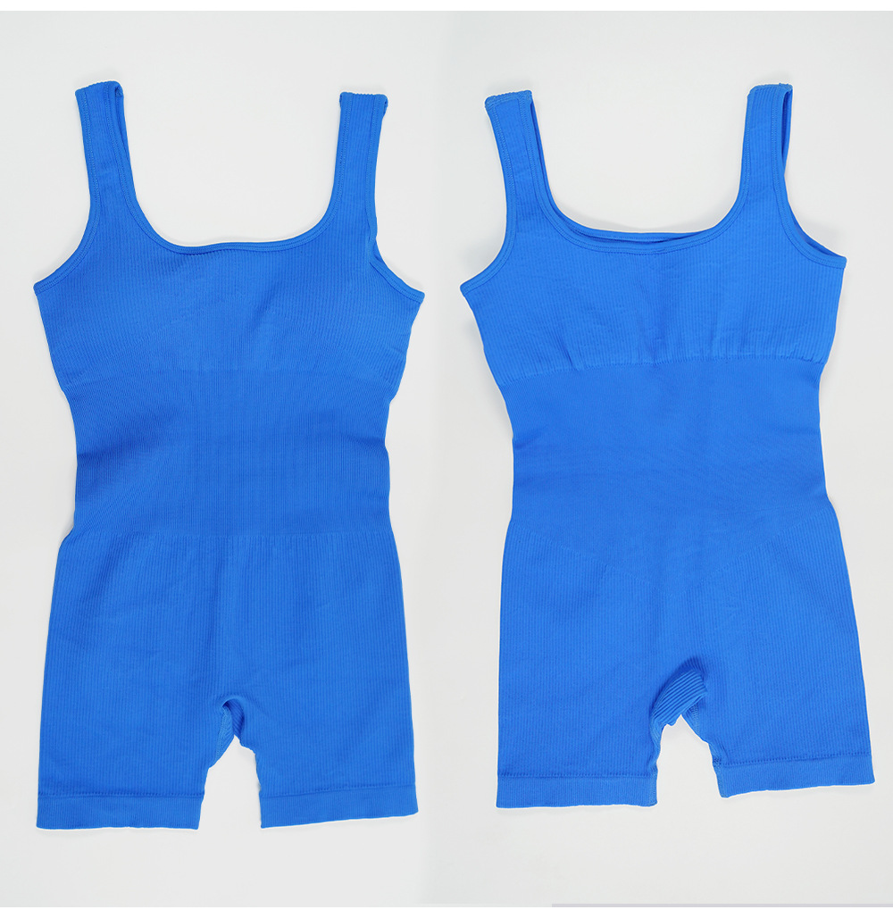 Shorts Jumpsuit avtagbar bröstkuddstrå tätt träningslitage