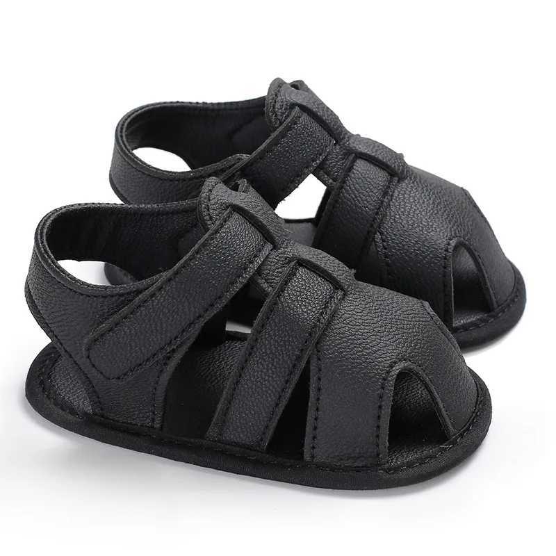 Sandals baby mode pu cuir premier pas sailloir bébé garçons chaussures formelles chaussures néonatals respirant sandales enfants non glisso