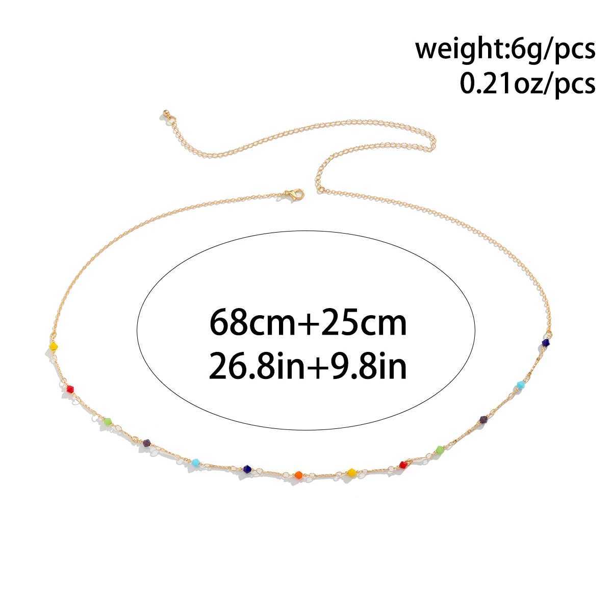 Ceintures de la chaîne de taille lactteo Chaîne de taille de ventre simple Crystal Crystal Beads Femme Bijoux Sexy Bikini Body Chaîne Summer Rave Party Party Accessoires D240430