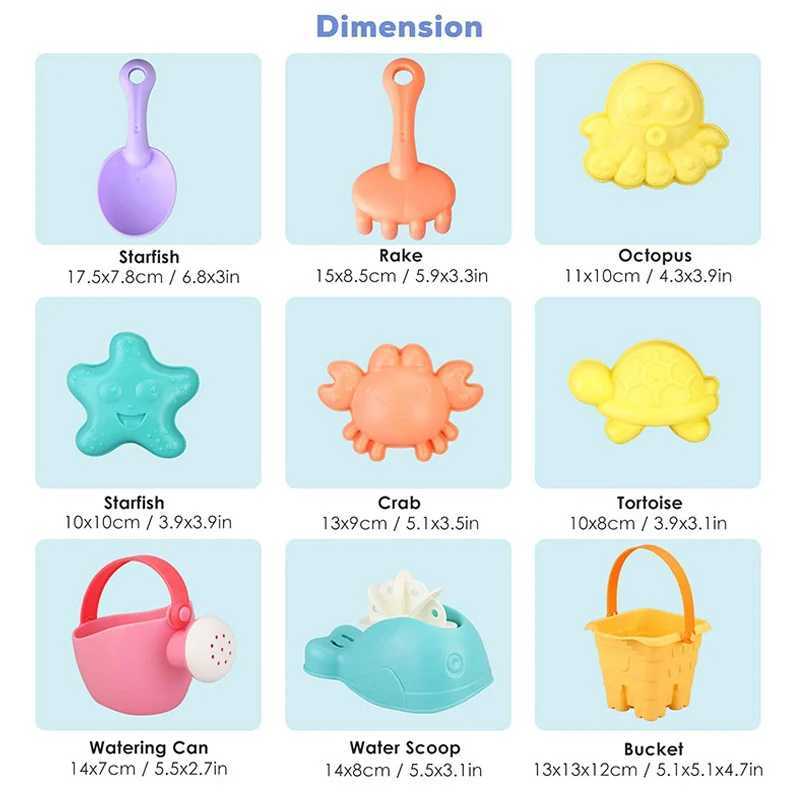 Sand Play Water Fun Children Beach Toys Summer Beach Water Games Soft Lim Beach Sand Tool Kit Parent-Children Interactive Outdoor Swim Toy for Kids D240429