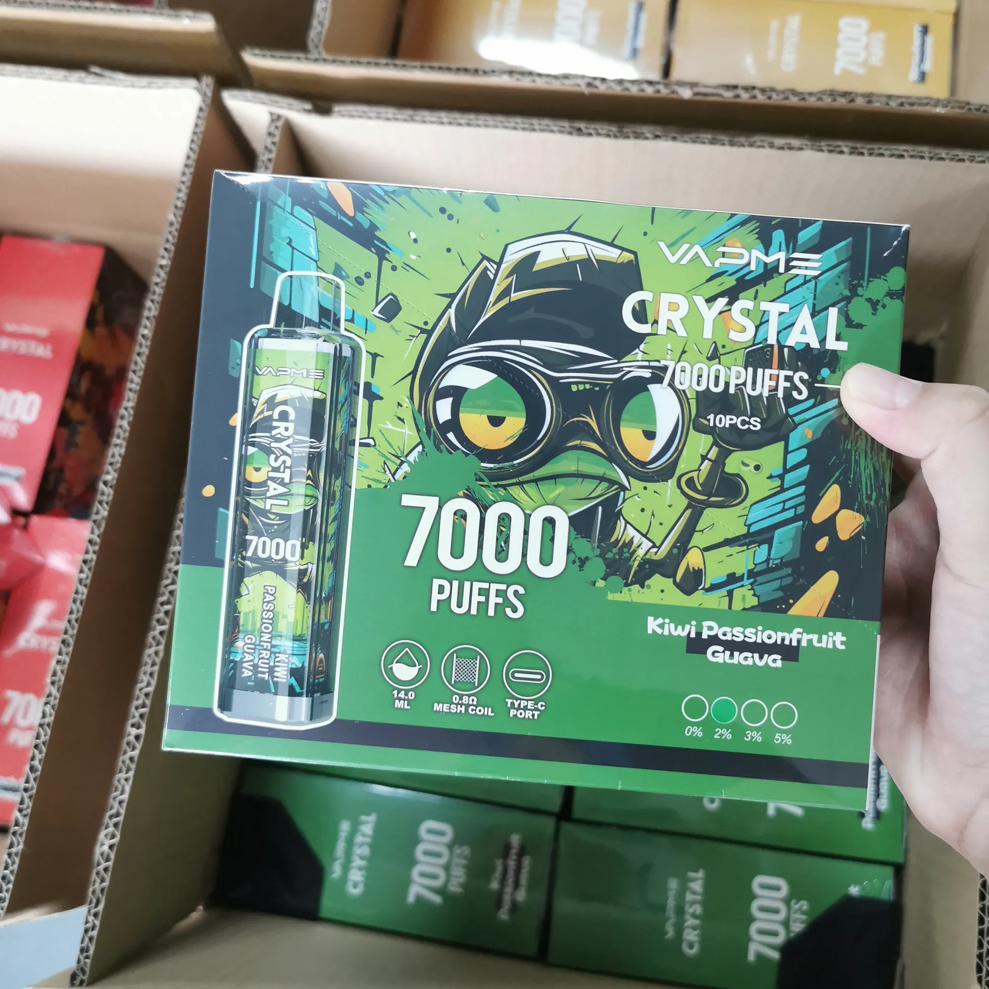 Vapme cristal vapme original 7000 bocanadas de vape desechable 3K Dispositivos de lápiz de vapor