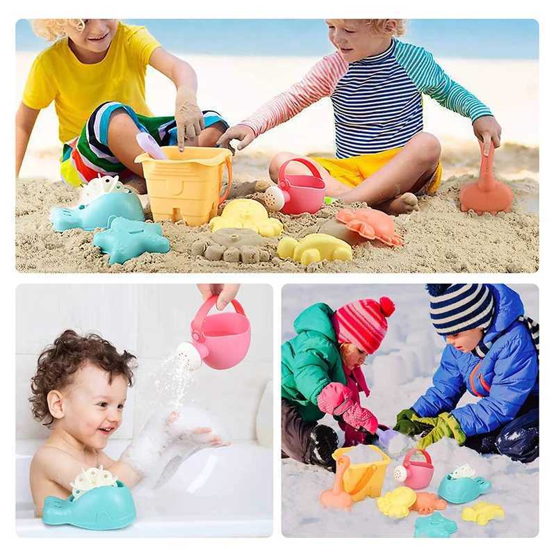 Sand Play Water Fun Children Beach Toys Summer Beach Water Games Soft Lim Beach Sand Tool Kit Parent-Children Interactive Outdoor Swim Toy for Kids D240429