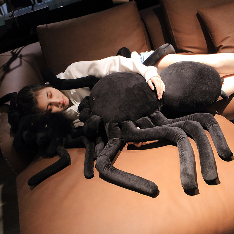 Simulazione di bamboli peluche peluche creativa Black Spider Black PRANK PRANK PROPS HALLOWEEN REGALO