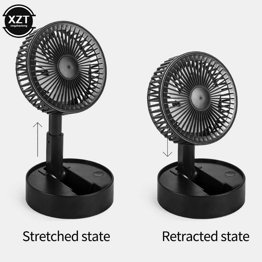 Electric Fans NEW Portable USB Rechargeable Fan Office Household Foldable Telescopic Fan Low Noise High Battery Life Standby Mini Electric Fan d240429