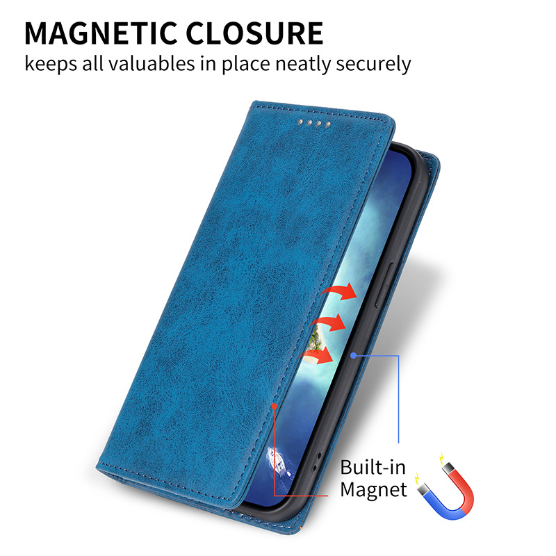 مناسبة لـ iPhone 15 Phone Case 14 13 11 ، Coll Color Magnetic Multi-Color Insertion RFID Flip Phone Case
