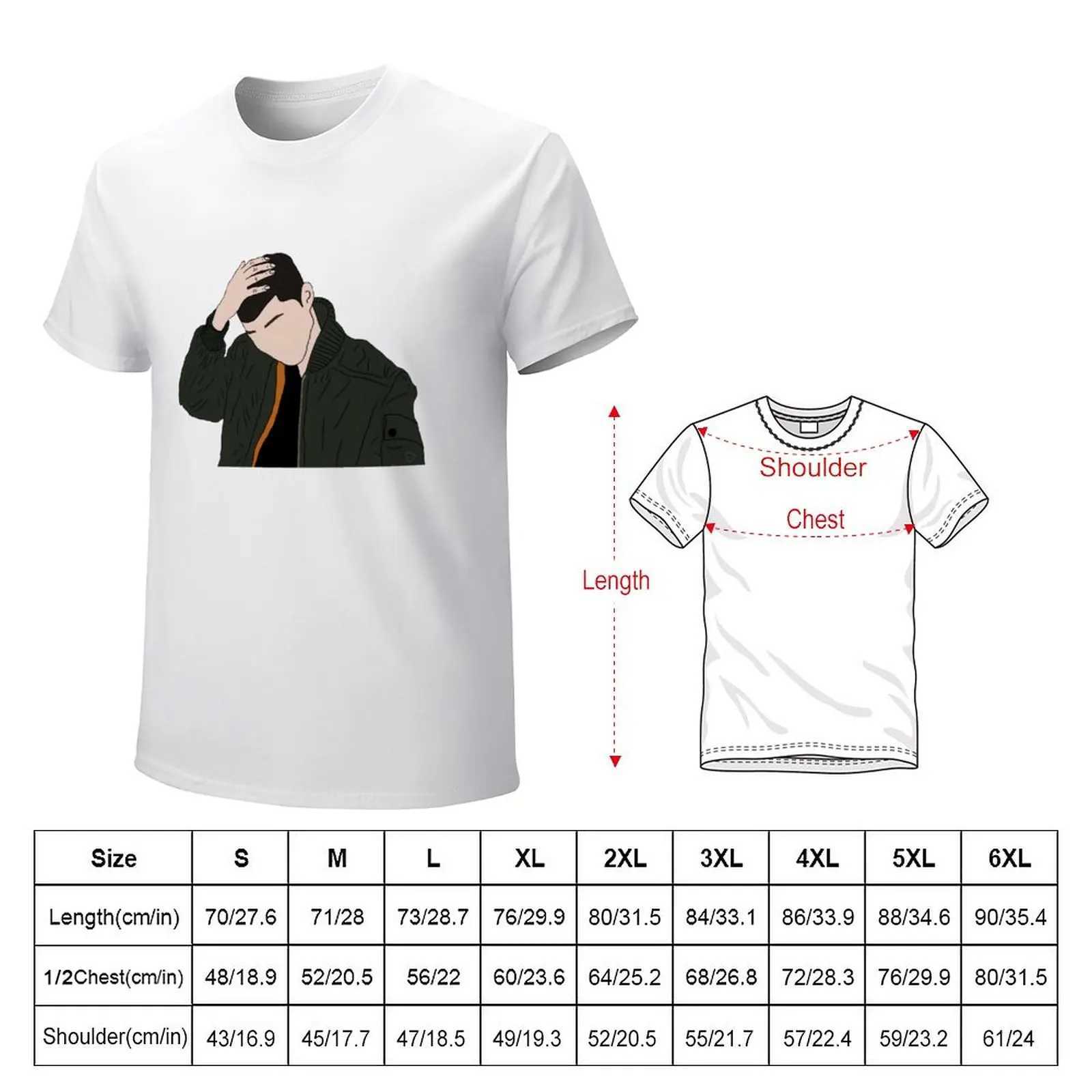 Mäns T-shirts Itaewon Class Kdrama-Park Sae Ro yis Söt Habit T-shirt Anime Plain Plus Size Tops Black T-Shirtl2405