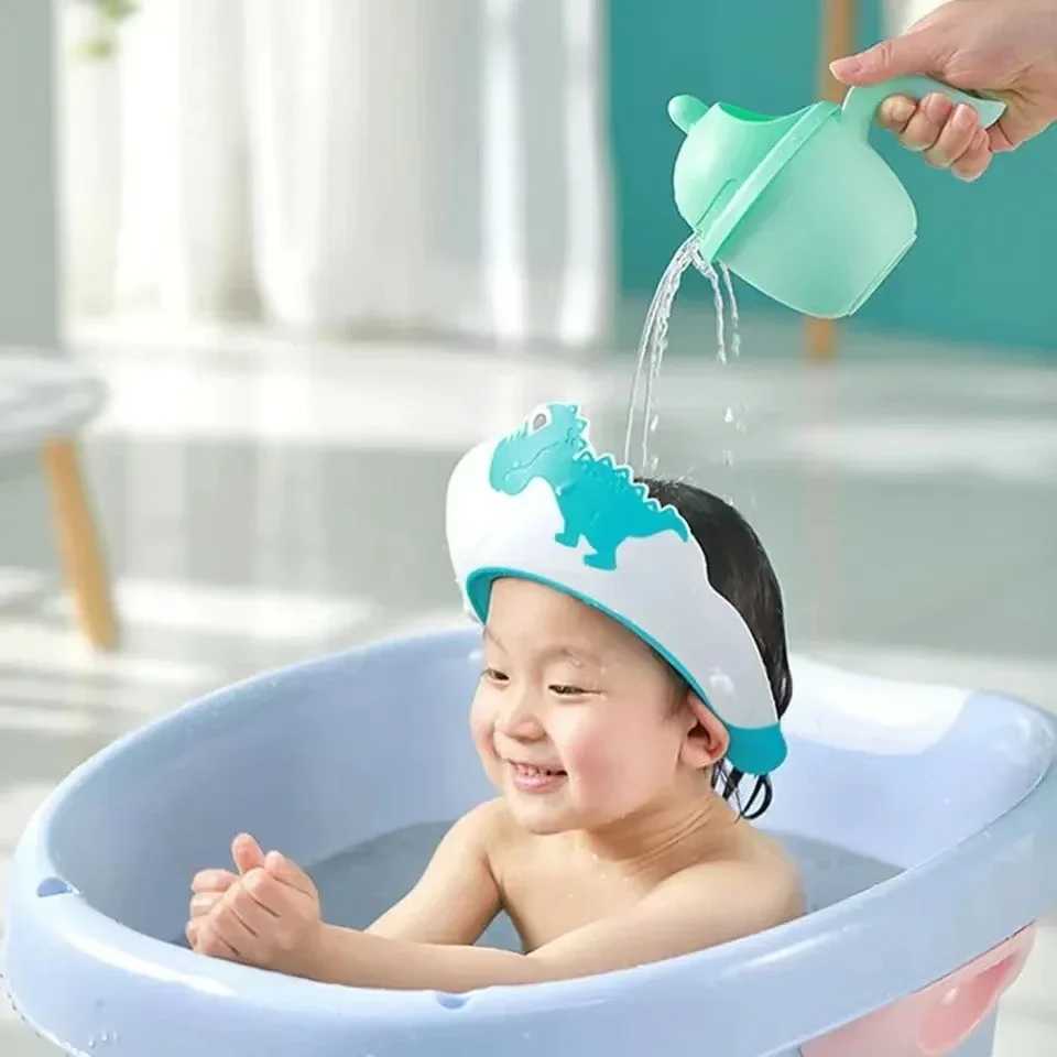 Duschkappen sichere Shampoo Duschschutz Schutz Babypartykappe Babyparty Cap Tasse Form Haarthuard Kinder Dusche Dusch Capl2404