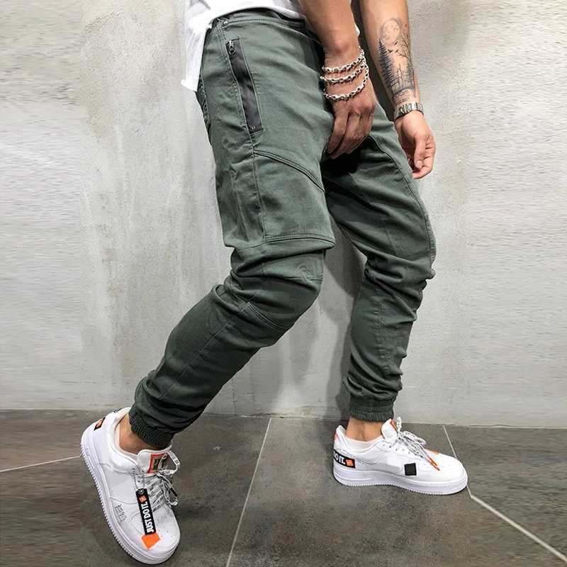 Men's Pants Autumn Mens Pants Hip Hop Side Zipper Panel Solid Color Simple Fashion Sports Mens Casual Work Pants Freight Pants Mens J240429