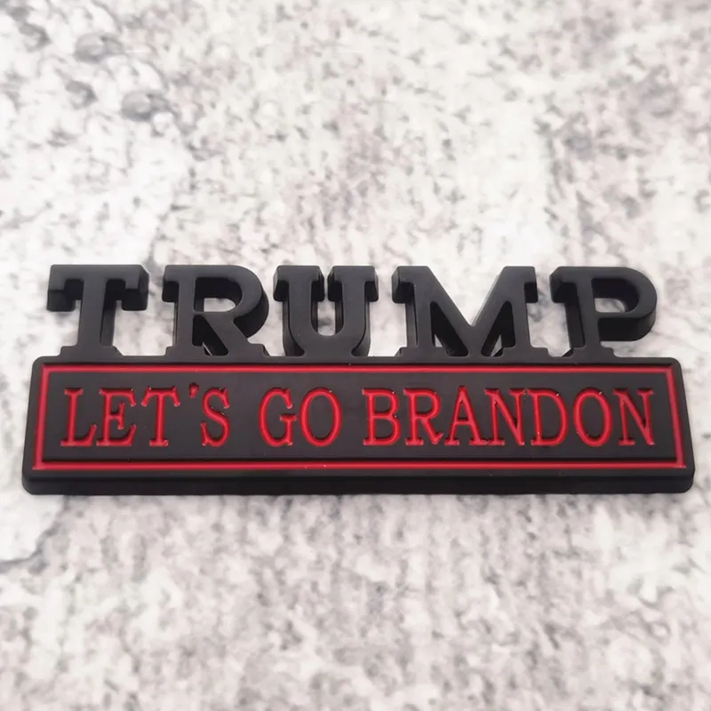 Décoration de fête Trump laisse aller Brandon Car Sticker pour Auto Truck 3D Badge Emblem Decal Accessoriess Auto