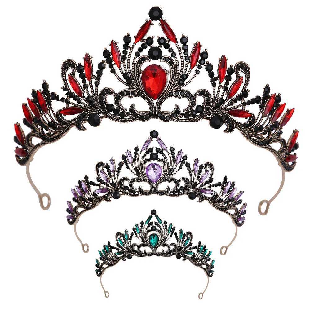 Tiaras Barock Vintage 5 Farben Crystal Tiara Crown Mädchen Frauen Hochzeitsfeier Geschenk Prinzessin Strassbrautkronen Haarschmuck