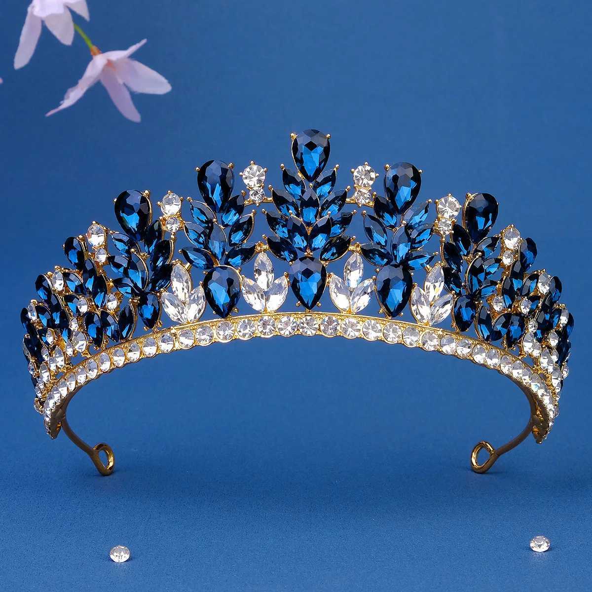 Tiaras barokke vintage kristal kroon bruids headdeksel haaraccessoires elegante koningin tiaras diadeem meisjes trouwjurk hoofdbanden