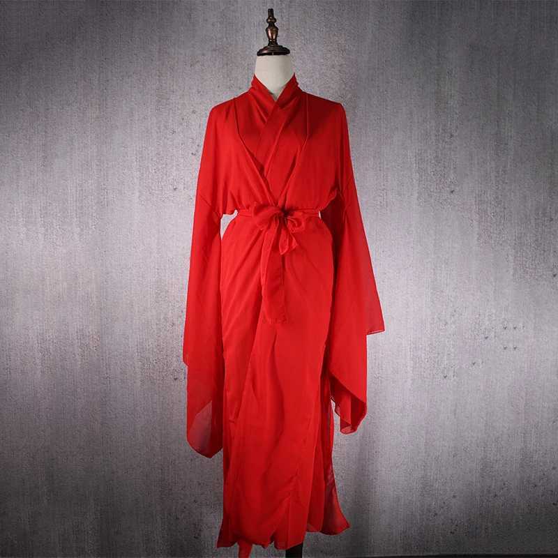 Ethnische Kleidung Antike chinesische Kostüm Frauen Kleidung traditionelle Hanfu Tang -Dynastie Klassische Tanzkostüme Volk Feenkleid rote Outfits