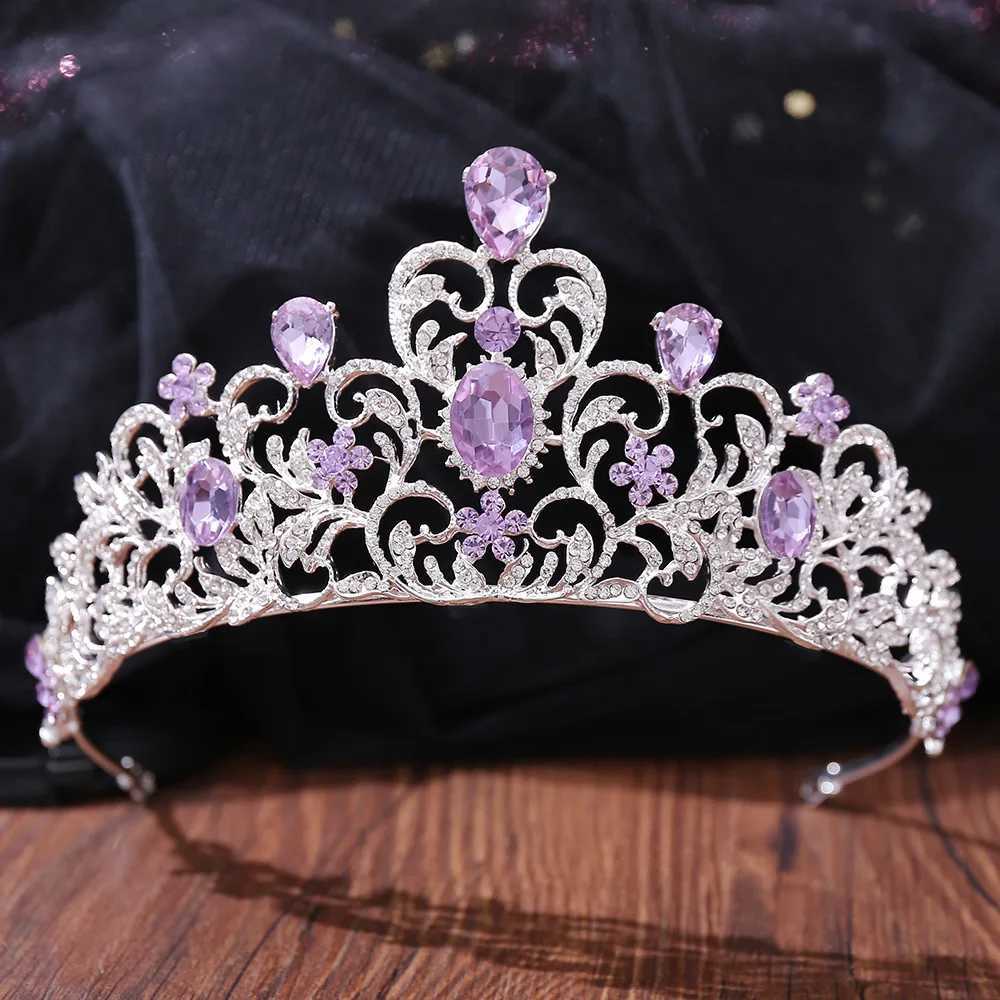 Tiaras Luxury Queen Crystal Tiara Crown Nouveau cadeau d'élégant princesse Rhingestone Tiara Wedding Robe Bijoux Party Party