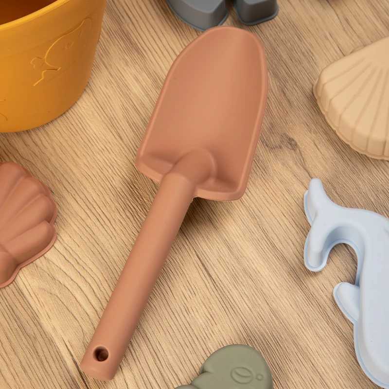 Sand Play Water Fun Baby Soft Silicone Beach Toys Summer Kid Sand Bucket and Shovel Cute Animal Model Sandbox Accessories for Children Bath Swim Toy d240429