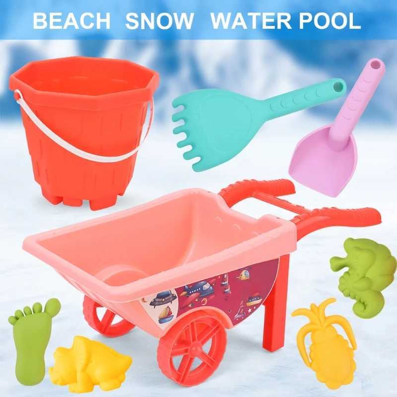 Sabbia gioca d'acqua divertimento spiaggia giocattolo sandpit bambini castello sabbia stampo castello edificio building giocattolo pala rastrello bambino regalo estivo d240429