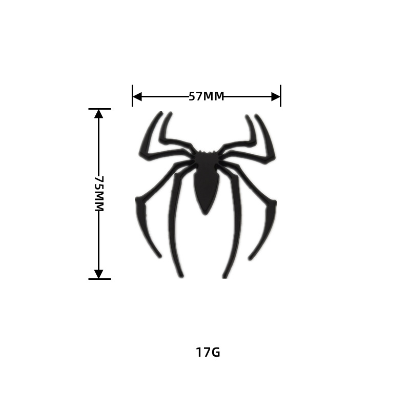 Dekoracja imprezy, rabaty imprezowe, transgraniczne dostawy metalowych naklejek pająka, trójwymiarowe odznaki, naklejki samochodowe, spersonalizowane logo samochodowe Spider