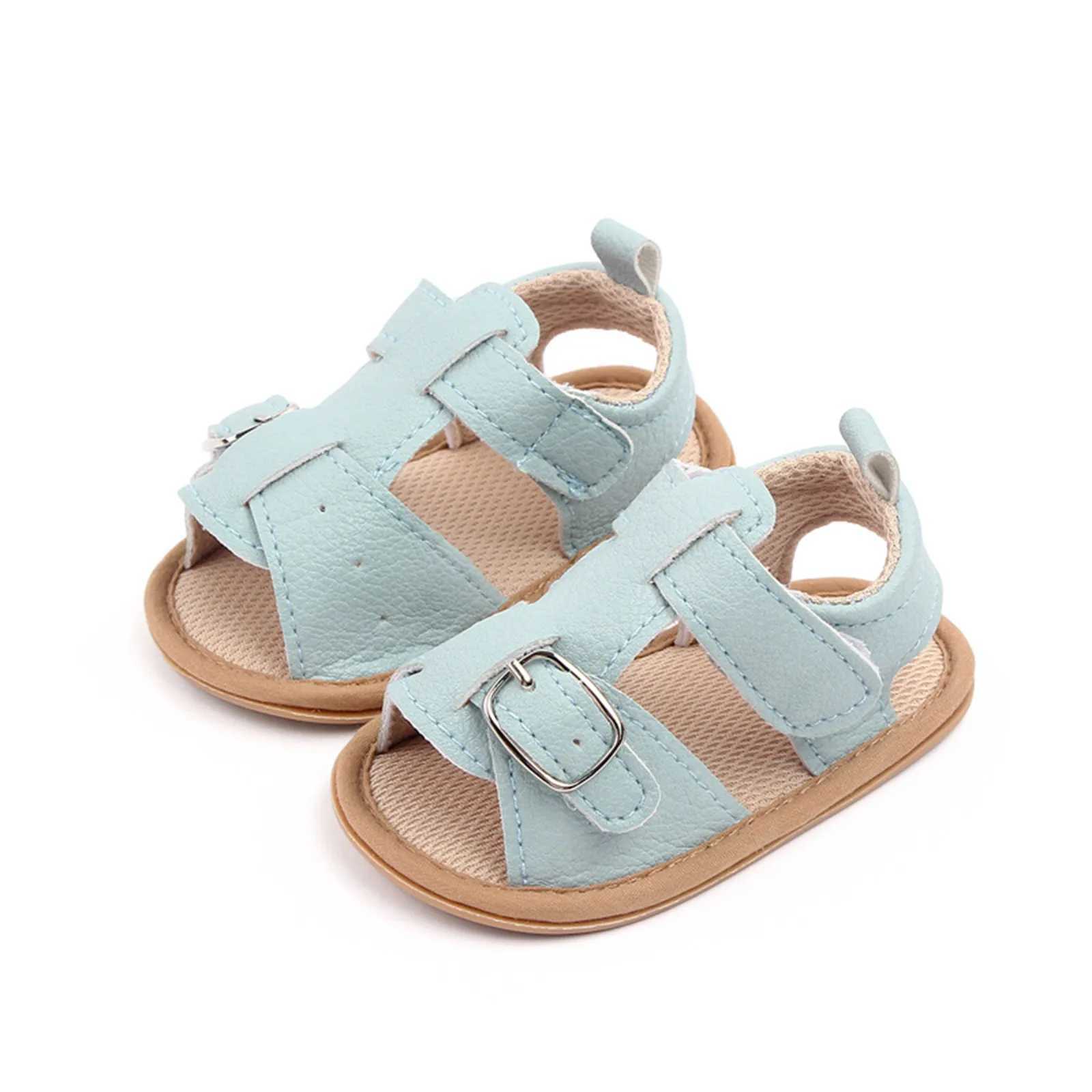 Sandalen Sommersandalen für Babys im Alter von 3-18 Monaten weiche Festkörperbaby Schnüreschnallen Krippen Babyschuhe Erst Schritt Baby Schuhel240429