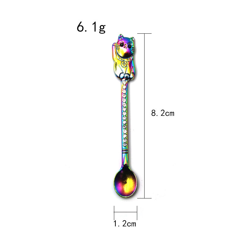 Crown Cat Magic Wand Love Shape Portable Mini Shovel Lepel Metal Smoke Shopels Poeder Schep Hookah Shisha Dabber Dab Wax Rookpijp Snuff Accessoires Nieuw