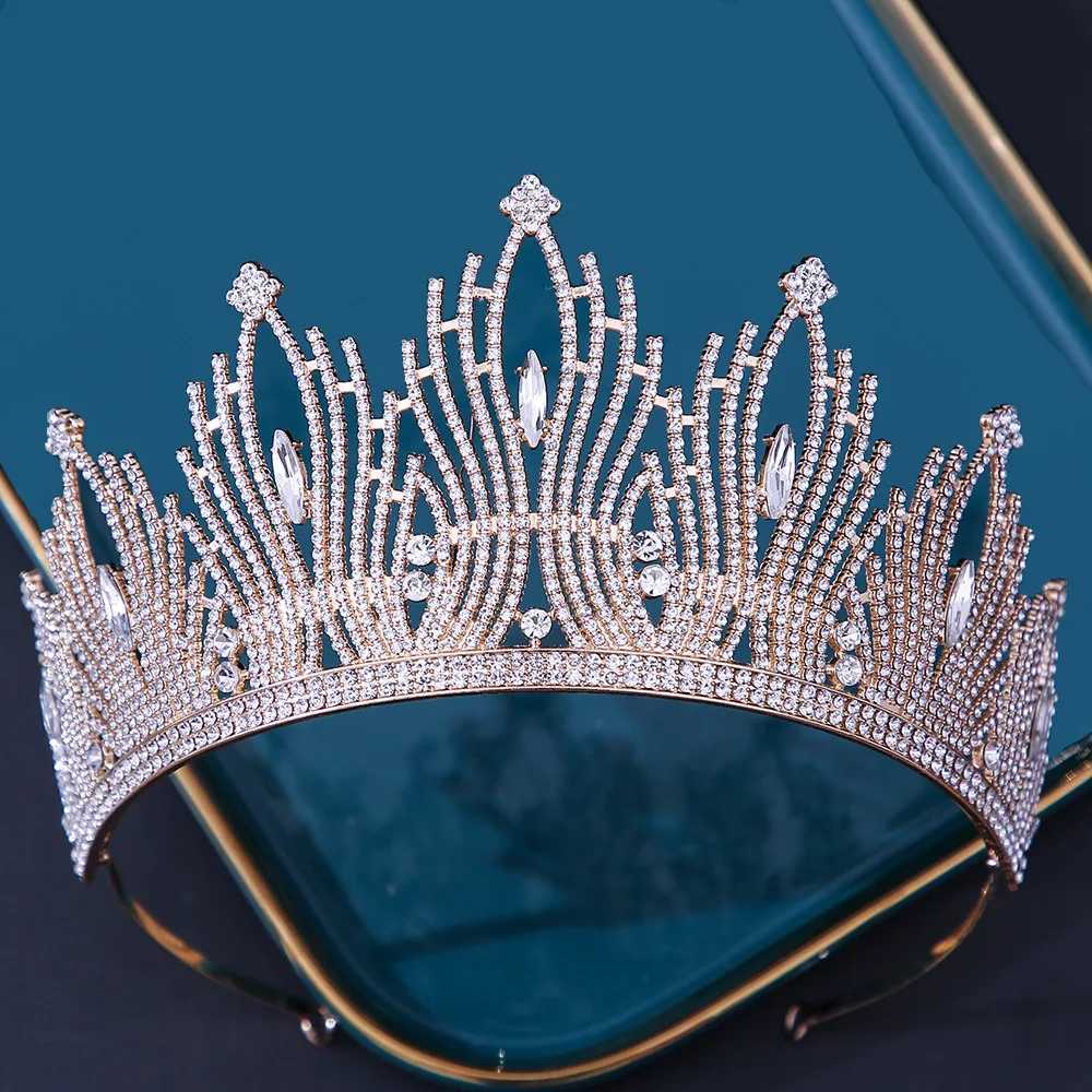 Tiaras Baroque Purple Crystal Tiara Crown For Women Wedding Party Fashion Queen Bridal Bride Crown Couronne Accessoires