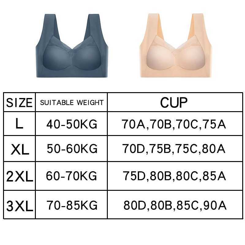 Bras 3 morceaux de sexy sans couture de taille plus push-up push up Sports Bra Womens Lace Bra Wireless Top Tier Womens non stl Ring Bra Y240426