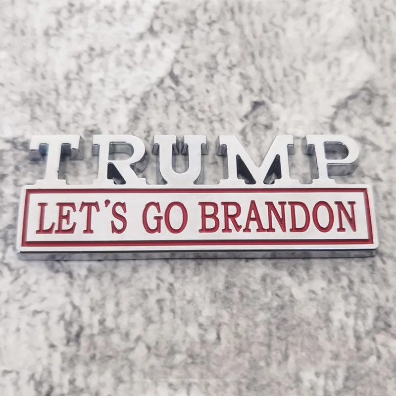 Décoration de fête Trump laisse aller Brandon Car Sticker pour Auto Truck 3D Badge Emblem Decal Accessoriess Auto