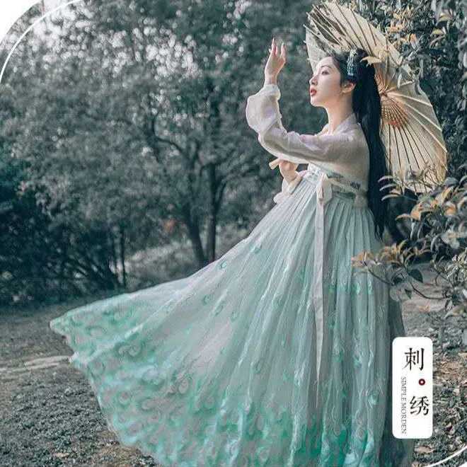 Vêtements ethniques Tang Dynasty Costume ancien Hanfu chinois Fairy Traditional Princess Dress Women Fairy Stage Performance Folk Dance Vêtements