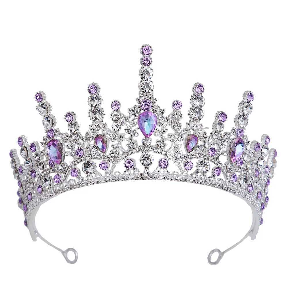 Tiaras Girls Luxury Bling Purple Crystal Tiara Crow