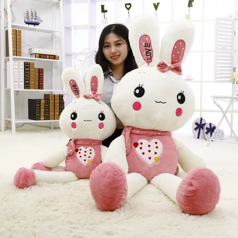 Büyük sevimli peluş oyuncak meyve tavşan aşk tavşan bebek pirinç bebek şirketi olay düğün bebek