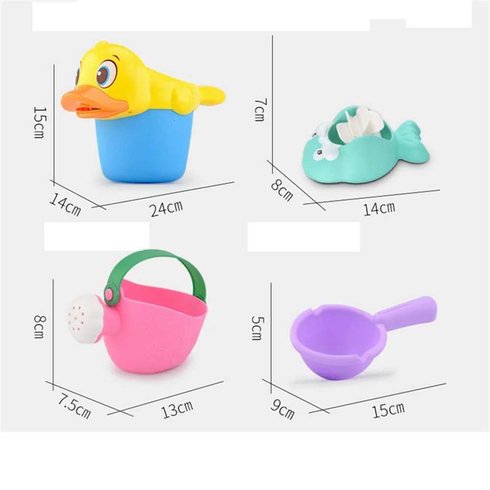 Kum Oyun Su Eğlencesi Bebek Plaj Oyuncakları Çocuk Örgü Çanta Banyosu Oyun Set Plaj Partisi Sepet Ducks Buck Aracı Su Gam D240429