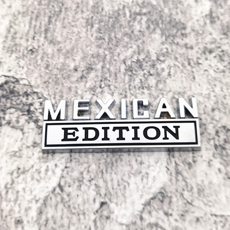 Festdekoration, festgåvor, gränsöverskridande heta säljer billegering bladplatta mexikansk utgåva bil logotyp kropp emblem skylt lövplatta