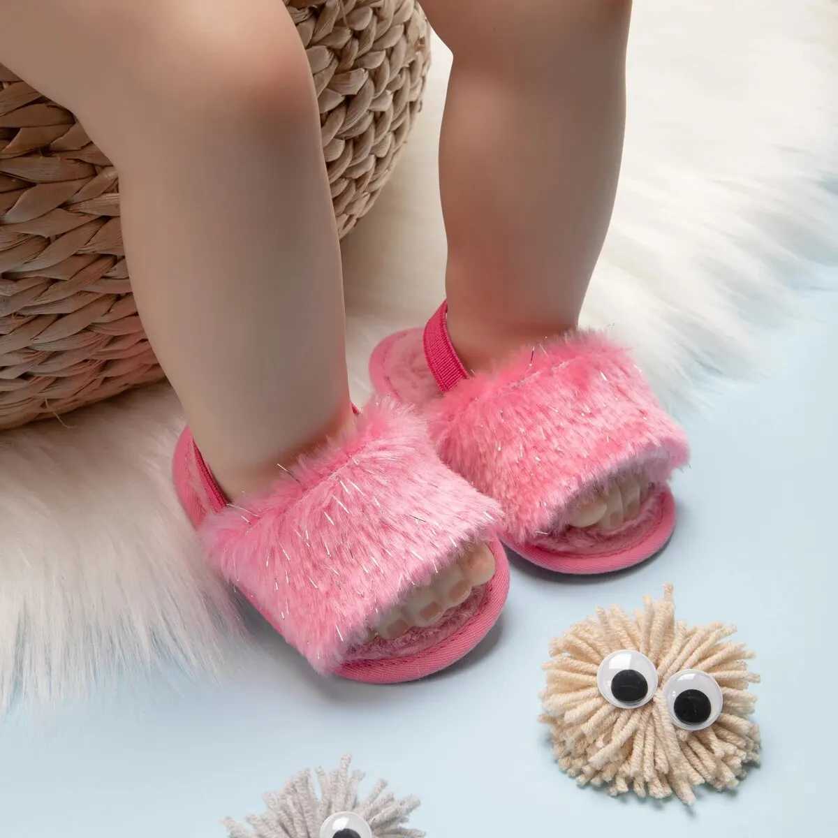 Sandales meccior bébé garçons et filles sandales chaussures de bébé moelleuses néonatal coton doux anti-glissement