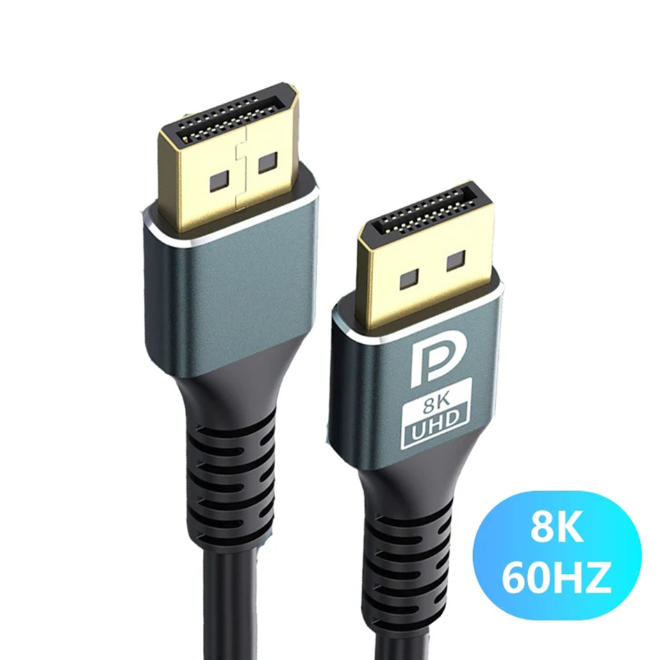 DisplayPort 1.4 Kabel 8K DP -kabel 60Hz Hög hastighet HDR Video Audio Cables för HD TV -bärbar datorprojektor Monitor PS4 PS5