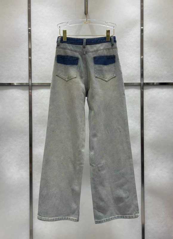 Damen -Jeans -Designer -Marke für Frauen im Frühjahr/Sommer 2024 der M -Familie, neue Vintage Heavy Industry Vielseitige Weitbeinhose SPE3