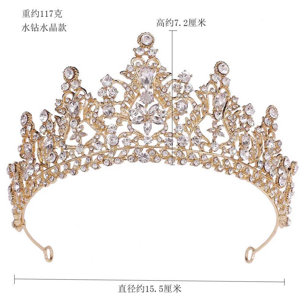 Tiaras Luxury Green Red Blue Crystal Crown Crown for Women Wedding Party Elegant Bridal Bride Crown Capelli Accessori capelli