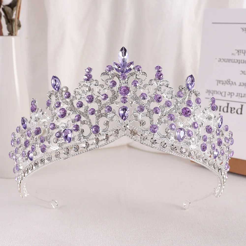 Tiaras Baroque Perk Crystal Beads Tiara Crown Heads for Women Girls Wedding Party Princess Bridal Queen Hair Accessoires