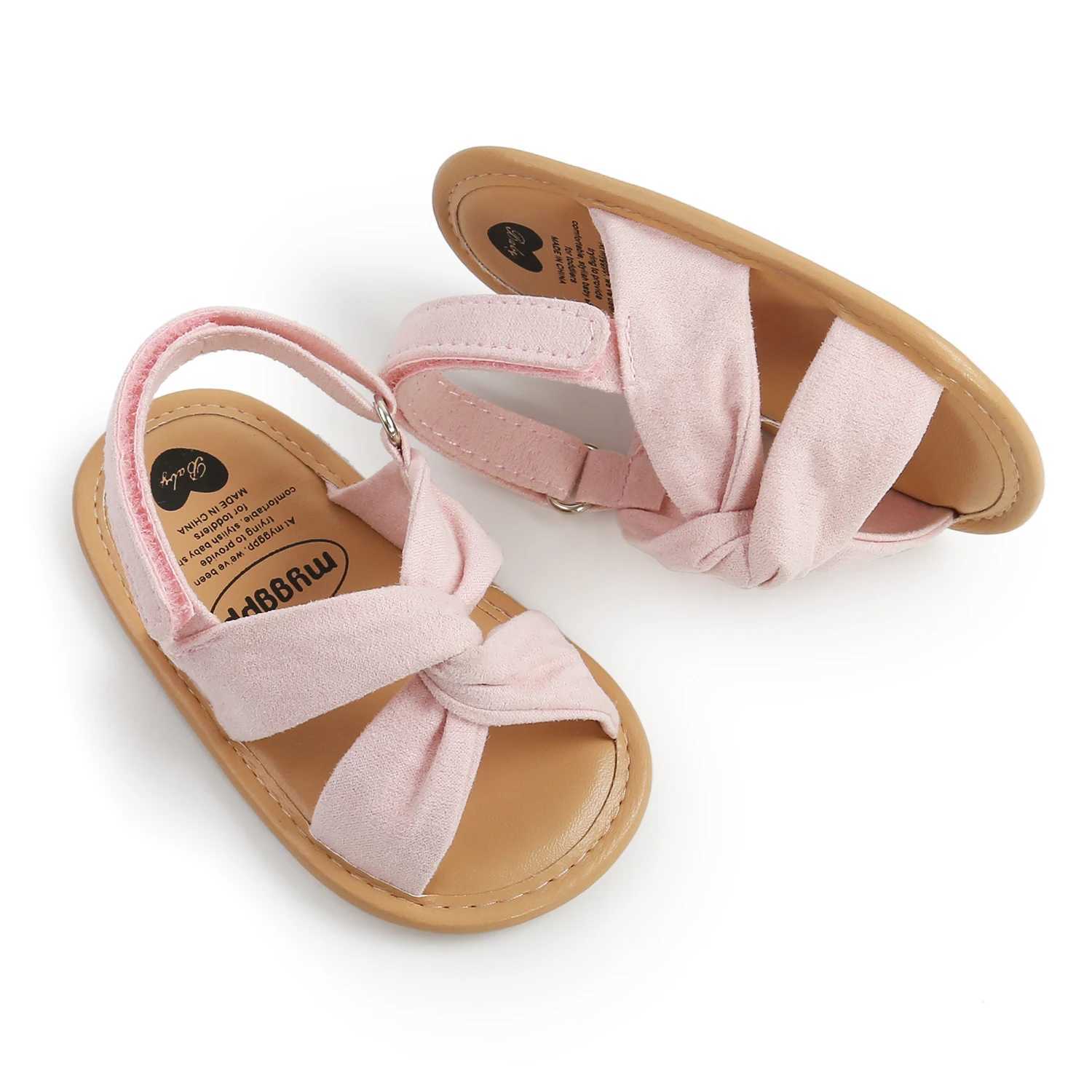 Sandały Tregren nowonarodzone dziewczynka letnie sandały stałe kolor puste miękkie buty podeszwy na zewnątrz dziecko swobodne płaskie butyl240429