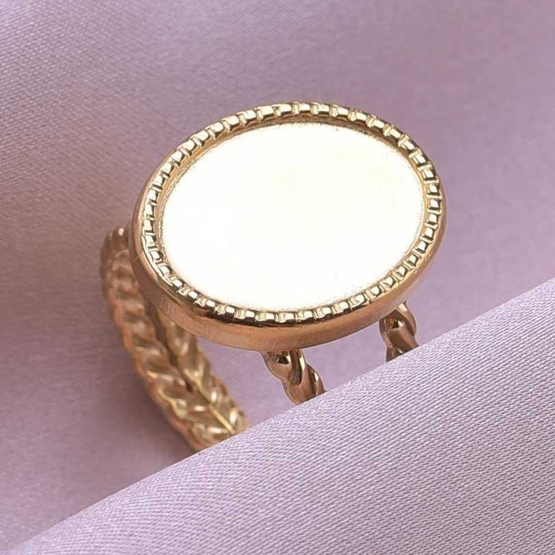 Bandringen dames pure ronde ring mode roestvrijstalen staal hoogwaardige unisex accessoires sieraden geschenken beste vriend mom m240429