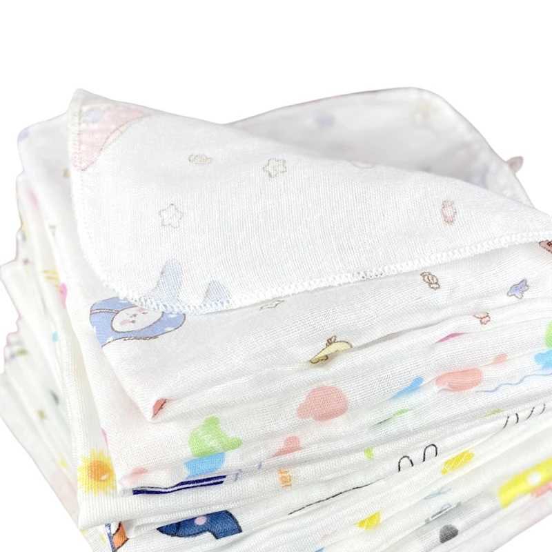 Toalhas Restas de 5 peças Conjunto de 31 * 31cm 100% de algodão puro Gaozi Cartoon recém-nascido Baby Bath Tootom Bibre alça de alimentação retangular Towell2404