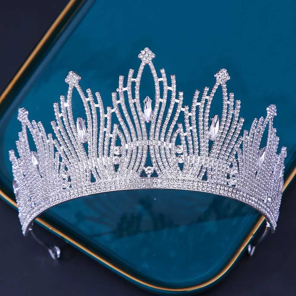 Tiaras Baroque Purple Crystal Tiara Crown For Women Wedding Party Fashion Queen Bridal Bride Crown Couronne Accessoires