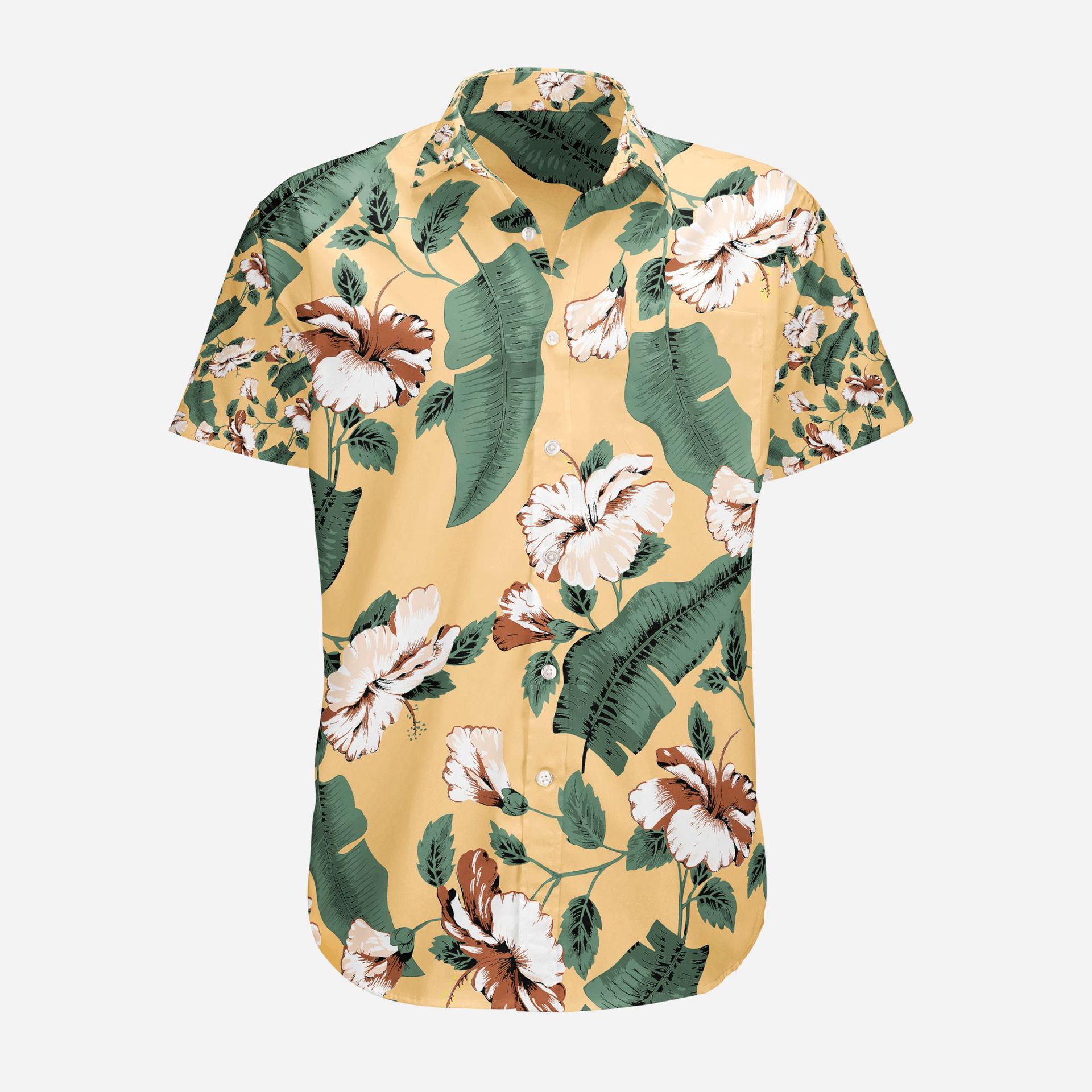 Coton de haute qualité Mente Hawaiian Shirt imprimé à manches courtes à grande taille Hawaii Men de plage Shirts floraux multiples hauts de motif plus taille 3xl