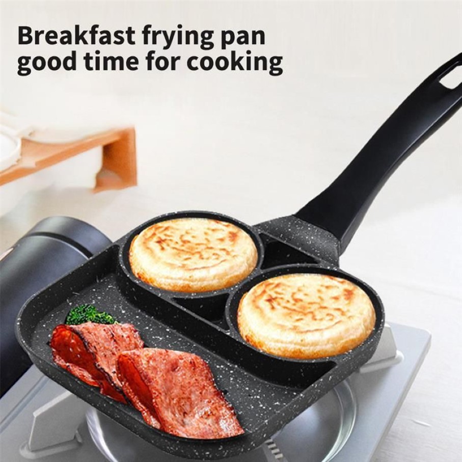 Pannor multifunktionell stekpanna förtjockad omelett non-stick ägg biff bröd vänd matlagning kök leveranser308t