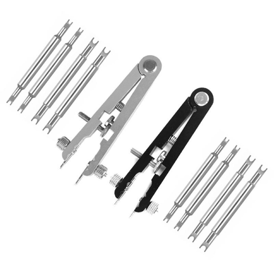 Outil de réparation de barre à ressort de montres, pince à épiler démontage en forme de V avec 8 broches 6825 outils de retrait de bande de sangle Kits286F