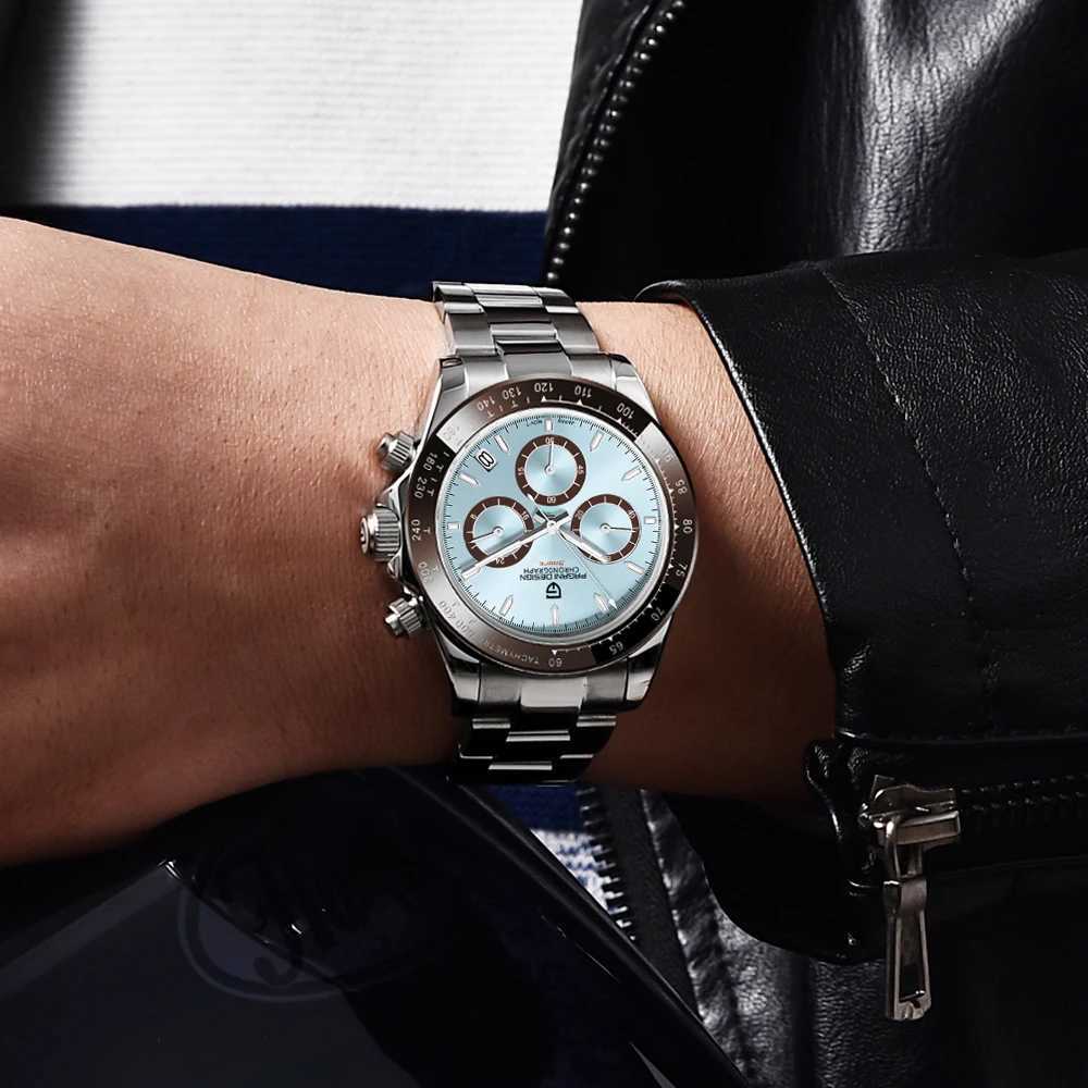 Autres montres 2023 Nouveau PAGANI Design Top Class Mens Sports Quartz Montre Saphir En Acier Inoxydable Étanche Timing De Luxe Reloj Hombre J240226