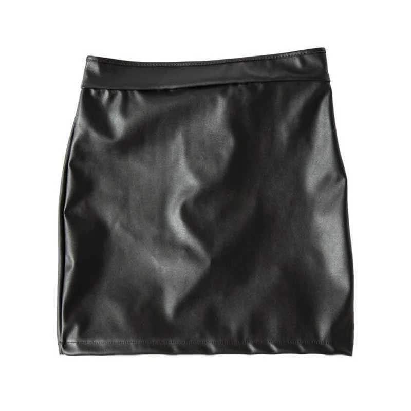 Skirts Adjustable PU Leather Black Sexy Party Club Skirt Fashion Gothic Bandage Skirt Slim Bodycon Clubwear Short Spanking Skirt 2020 YQ240201