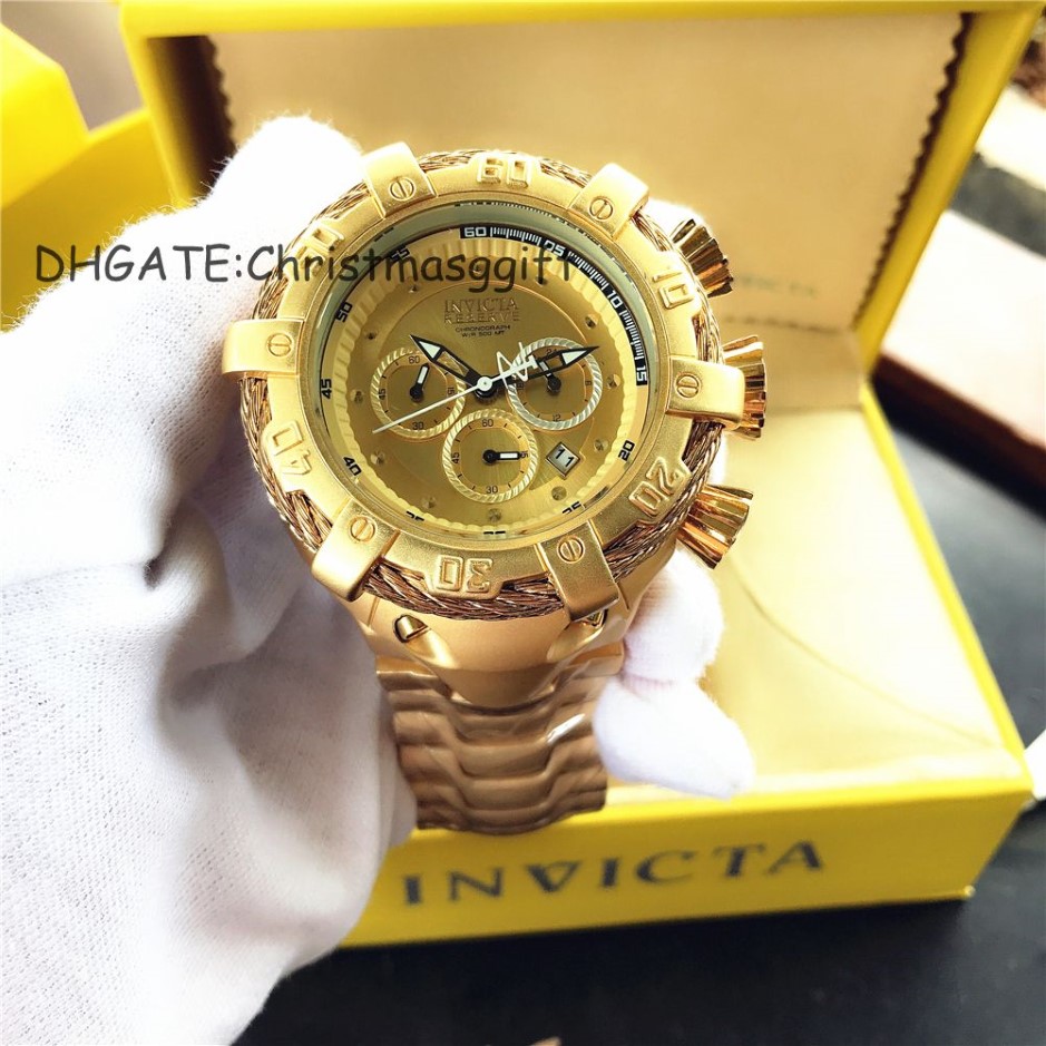 5 DZ nuevo reloj de moda para hombre diseño de calavera marca superior de lujo correa de acero inoxidable dorado esqueleto hombre reloj de pulsera de cuarzo 347e