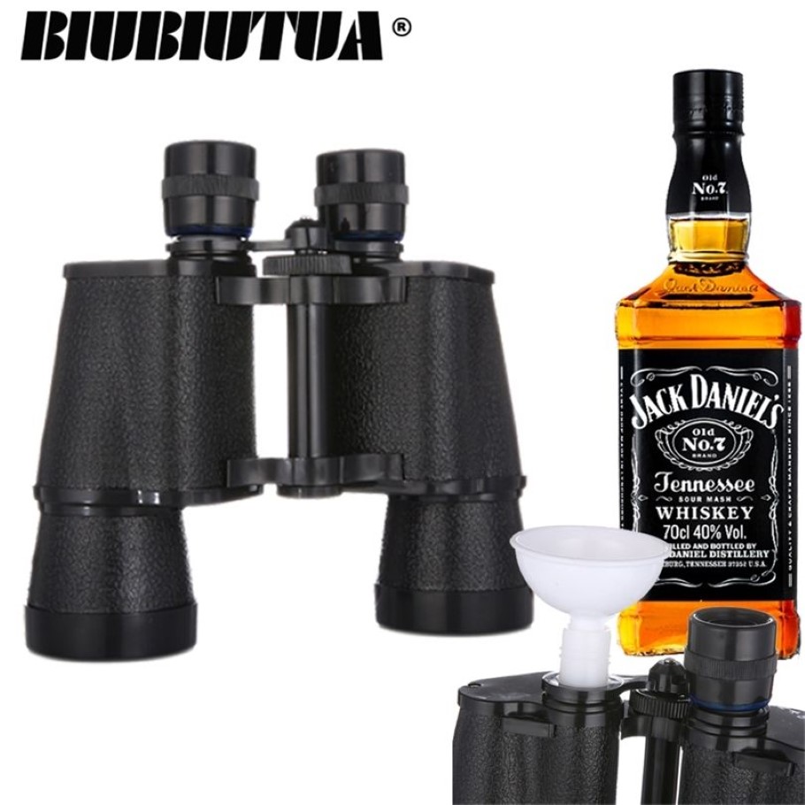 BIUBIUTUA Binoculars Flask 16 oz Travel Hip Flask Portable Outdoor Water Bottle Whisky Pot Binoculars Flask T2001112860