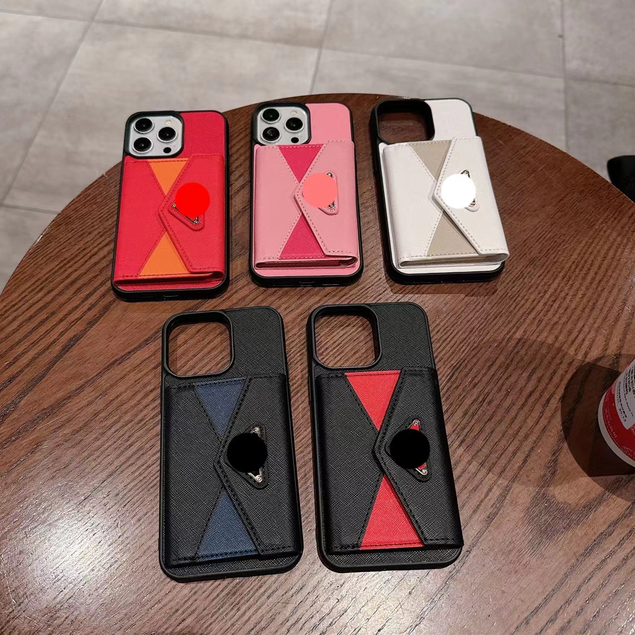 S Designers Women's cross patterned color-card case Iphone 14 13 12 11 Pro Max X Xs Xr Plus stylish 4-color case