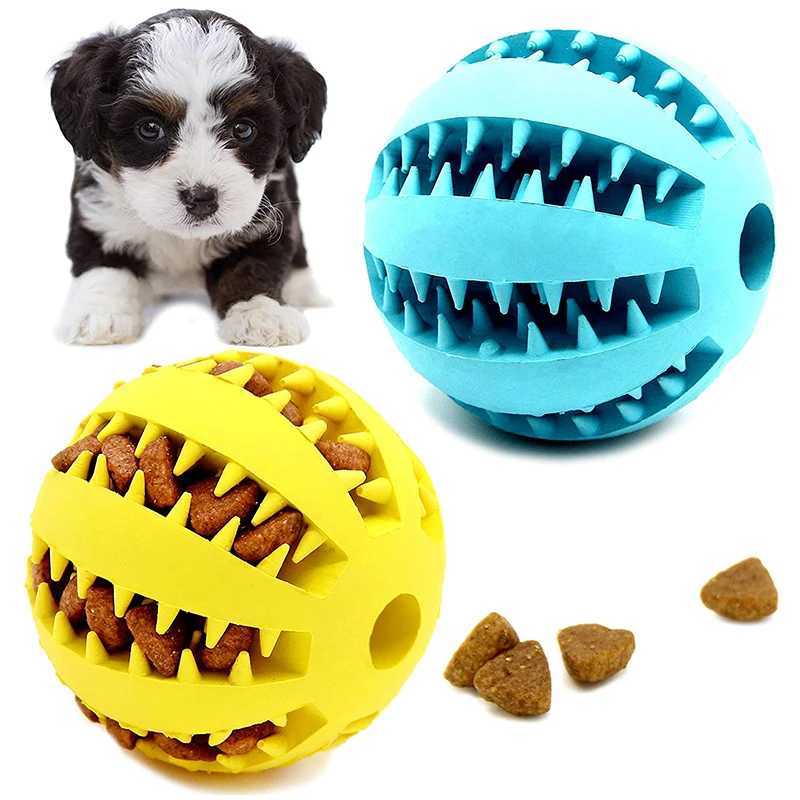 Jouets pour chiens à mâcher chien jouet interactif 7cm chiens balle en caoutchouc naturel fuite balle dent propre balles pour chien chat mâcher jouets accesorios para perro