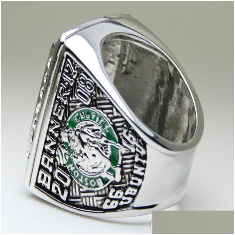 Three Stone Rings Fashion Sports Jewelry 2008 Boston Basketball Championship Ring Men Rings for fans USA Size 11 Drop Delivery Syckel Dhyuj